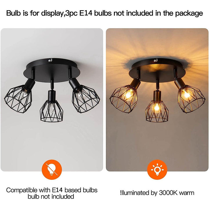 Adjustable Black Spotlight Ceiling Light | Vintage Industrial Design
