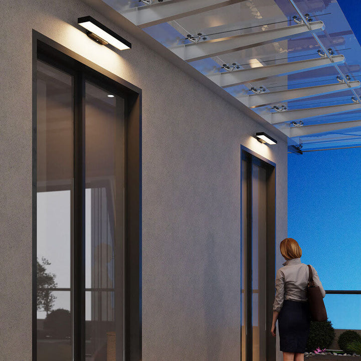 Modern Minimalist Rectangular Flat LED Motion Sensor Waterproof Wall Sconce for Outdoor-Orizon Depot