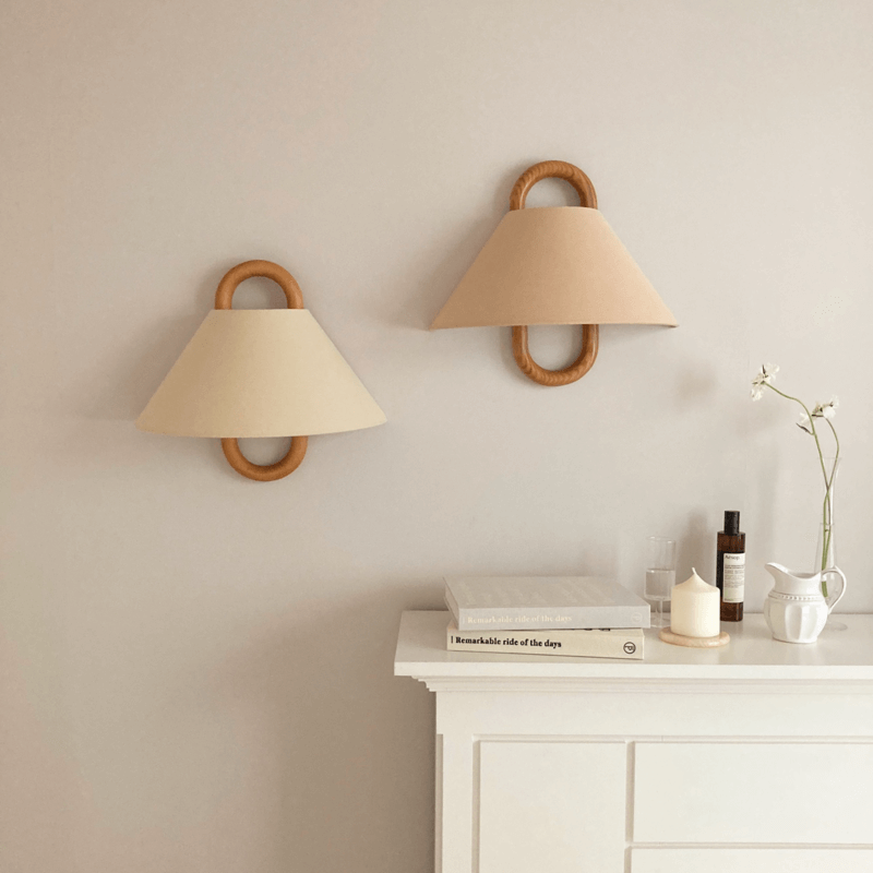 Modern Original Wooden Pleated Semi-Circle 1-Light Wall Sconce Lamp-Orizon Depot