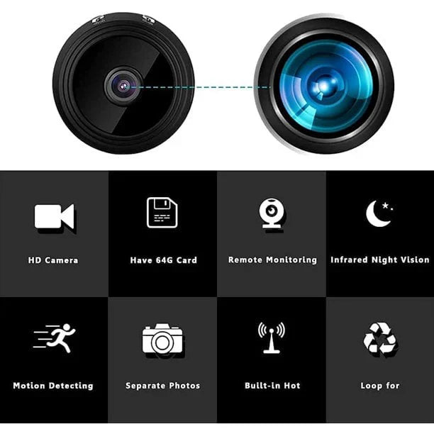 Compact Wireless Magnetic Camera with Audio & Live Video Feed