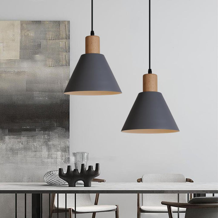 Nordic Vintage Iron Cone Pendant Light-Orizon Depot