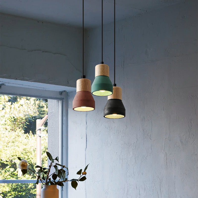 Nordic Cement Tapered Style 1-Light Mini LED Pendant Lamp-Orizon Depot