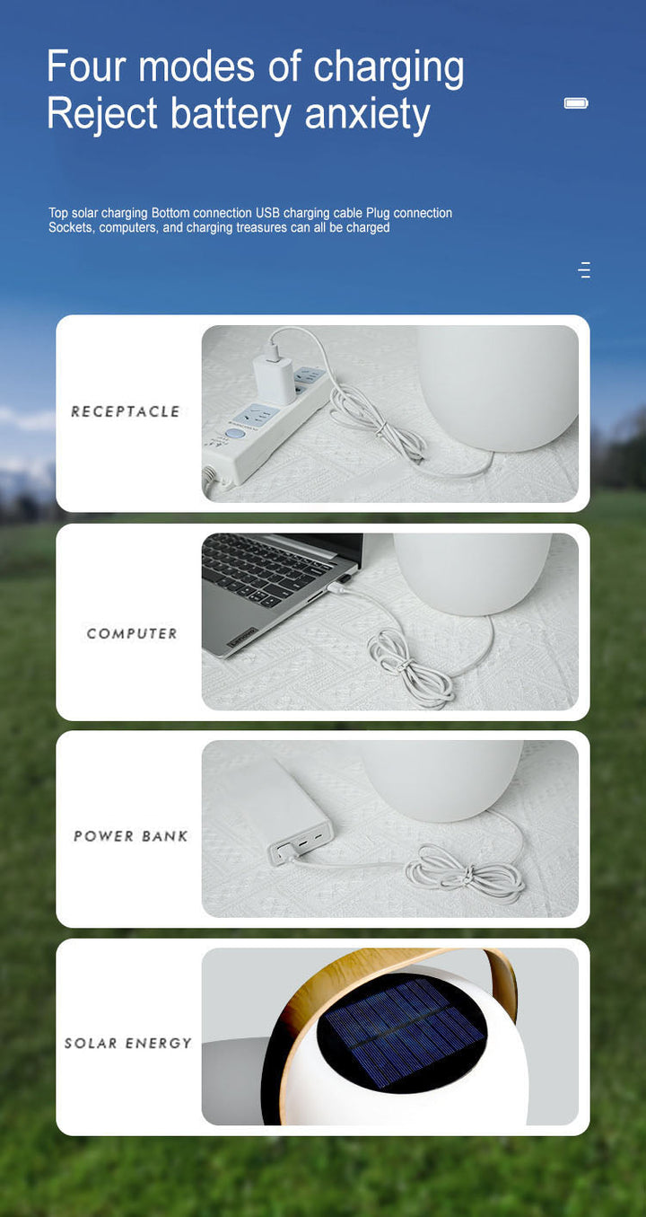 Solar PE Portable Basket LED Light Outdoor Waterproof Decorative Lamp-Orizon Depot