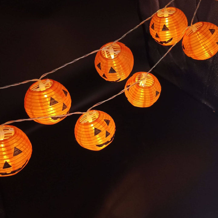 Halloween Pumpkin Lantern Outdoor Waterproof LED Decorative String Lamp-Orizon Depot