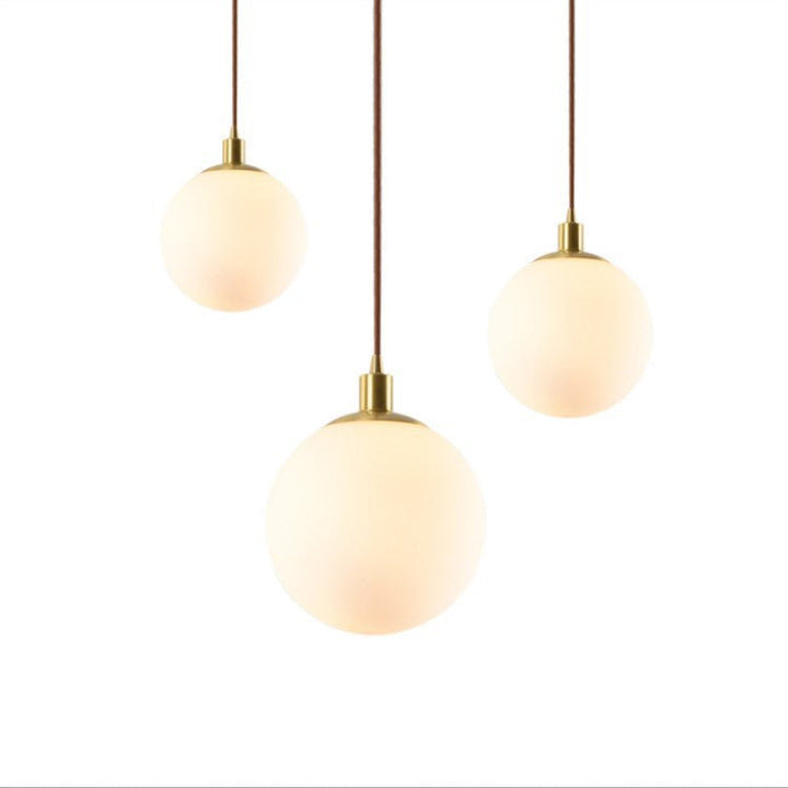 Nordic Modern Minimalist White Orb One-Light Pendant Lamp-Orizon Depot