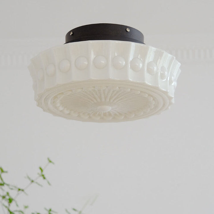 French Vintage White Jade Ceiling Light for Elegant Interiors-Orizon Depot
