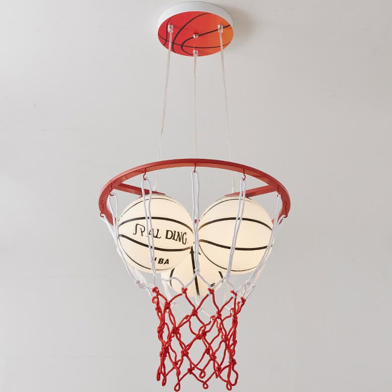 Modern Creative Cartoon Basketball 3-Light Kids Chandelier-Orizon Depot