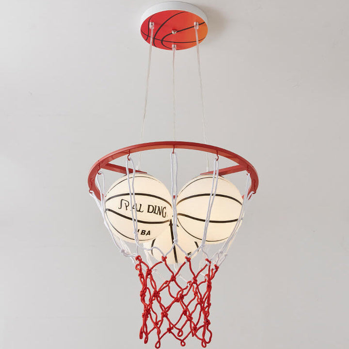 Modern Creative Cartoon Basketball 3-Light Kids Chandelier-Orizon Depot