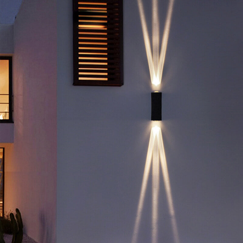 Modern Aluminum Outdoor Patio Double Head LED Wall Sconce Lamp-Orizon Depot
