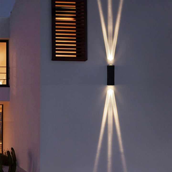 Modern Aluminum Outdoor Patio Double Head LED Wall Sconce Lamp-Orizon Depot