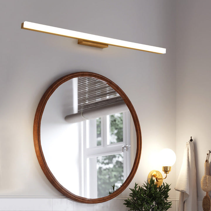 Nordic Minimalist Wooden Linear LED Vanity Wall Sconce Lamp-Orizon Depot