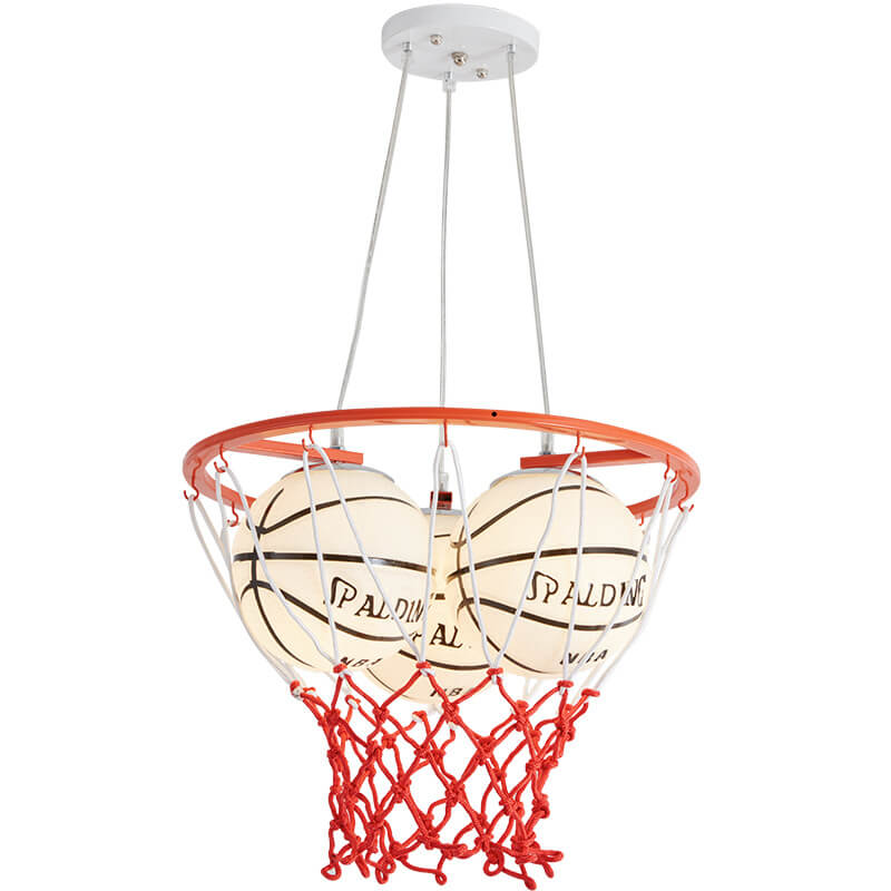 Modern Creative Cartoon Basketball 3-Light Kids Chandelier-Orizon Depot
