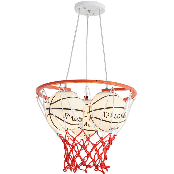 Modern Creative Cartoon Basketball 3-Light Kids Chandelier-Orizon Depot