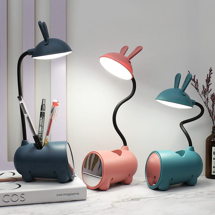 Cartoon Rabbit LED Touch USB Desk Lamp and Pen Holder-Orizon Depot