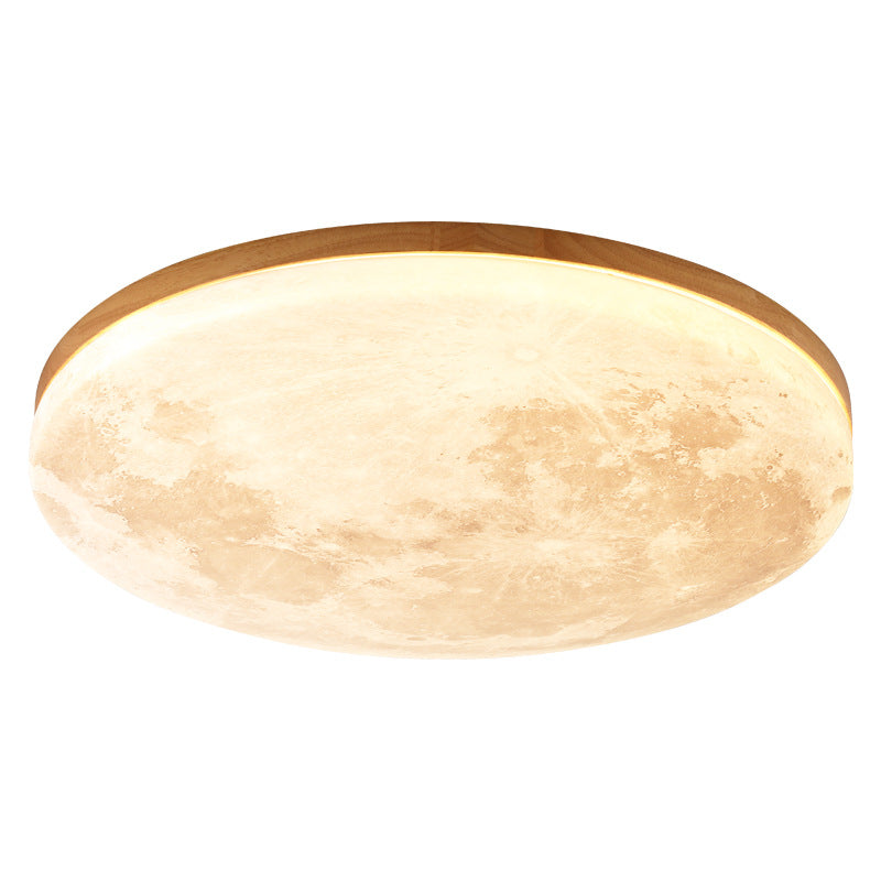 Nordic Minimalist Round Moon Design LED Flush Mount Ceiling Lamp-Orizon Depot