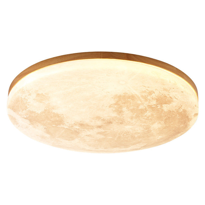 Nordic Minimalist Round Moon Design LED Flush Mount Ceiling Lamp-Orizon Depot