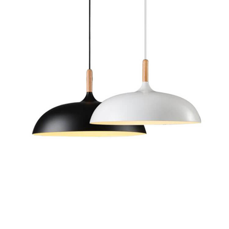 Modern Industrial Wooden Top Pendant Light-Orizon Depot