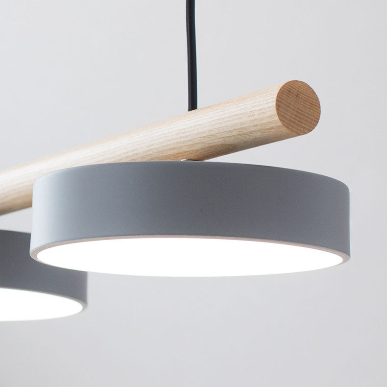 Nordic Creative Bird Wood Linear LED Island Chandelier-Orizon Depot