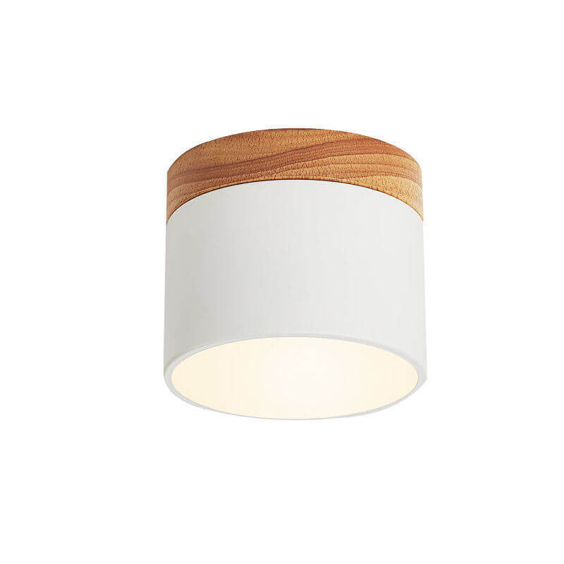 Scandinavian Minimalist Solid Color Log LED Flush Mount Ceiling Lamp-Orizon Depot