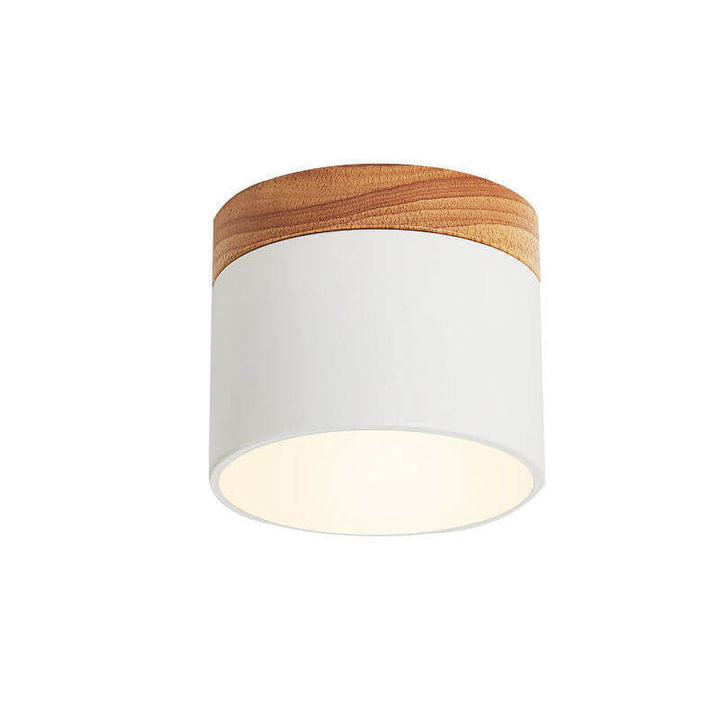 Scandinavian Minimalist Solid Color Log LED Flush Mount Ceiling Lamp-Orizon Depot