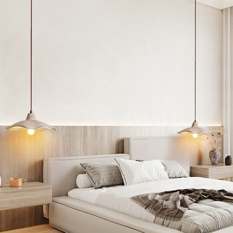 Minimalist Japanese Flower Shape Cement 1/2/3-Light Chandelier-Orizon Depot
