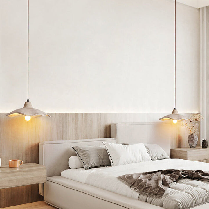 Minimalist Japanese Flower Shape Cement 1/2/3-Light Chandelier-Orizon Depot