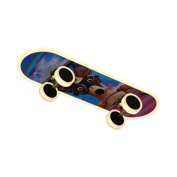 Modern Creative Cartoon Skateboard Acrylic LED Kids Flush Mount Ceiling Lamp-Orizon Depot