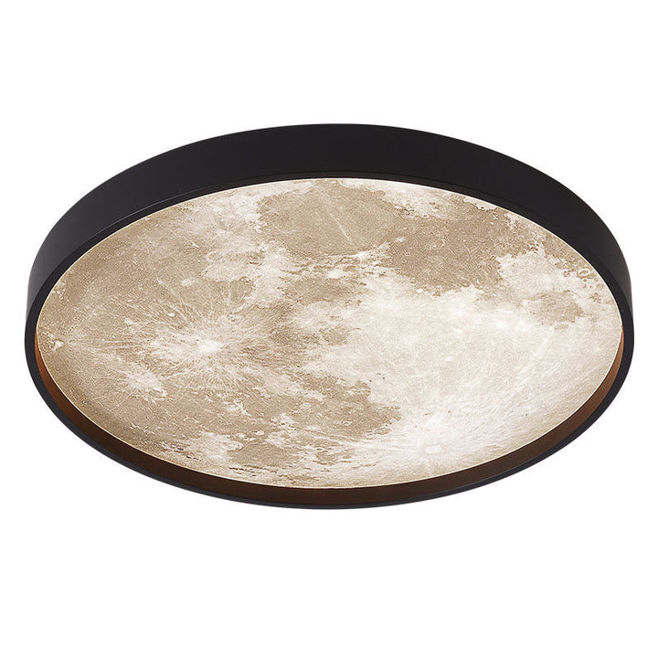 Nordic Minimalist Moon Shape Round LED Ceiling Lamp-Orizon Depot