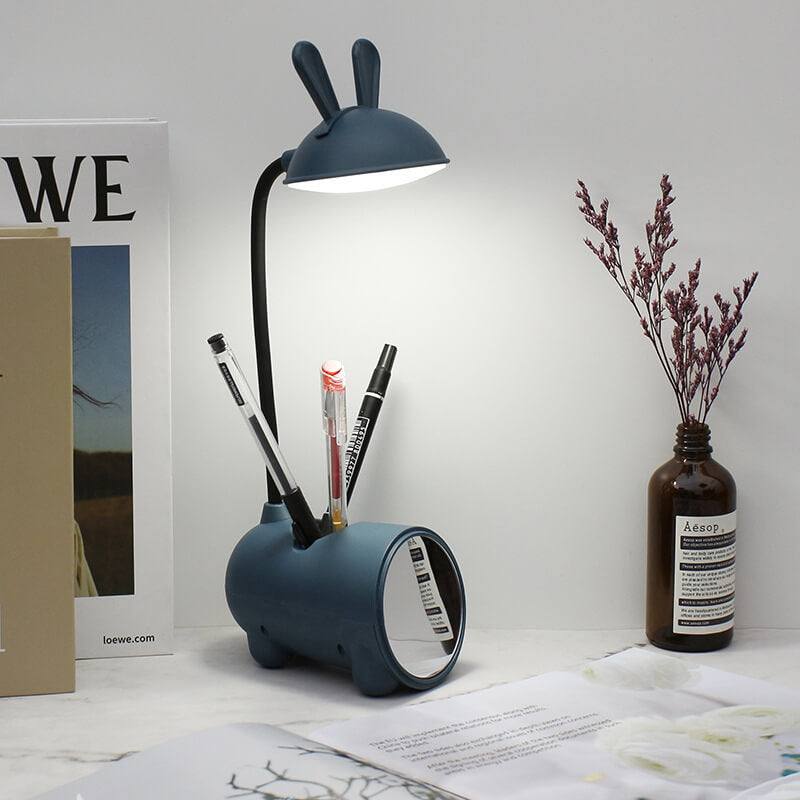 Modern Creative Rabbit Cartoon LED Touch USB Pen Holder Desk Lamp-Orizon Depot