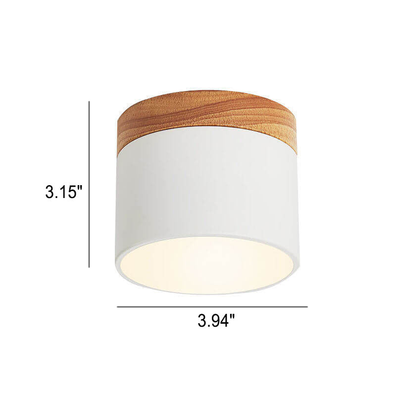 Scandinavian Minimalist Solid Color Log LED Flush Mount Ceiling Lamp-Orizon Depot