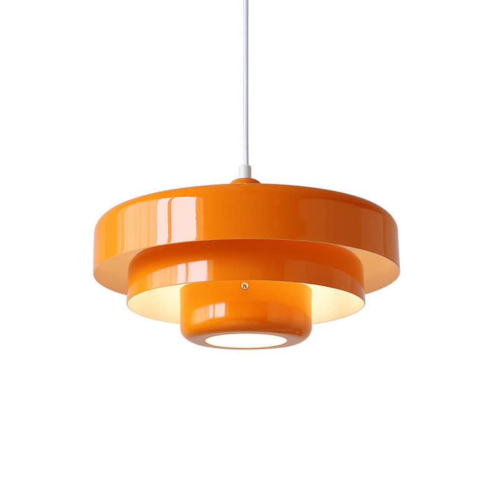 Nordic Vintage Multi-Layered Round Metal 1-Light Pendant Lamp-Orizon Depot