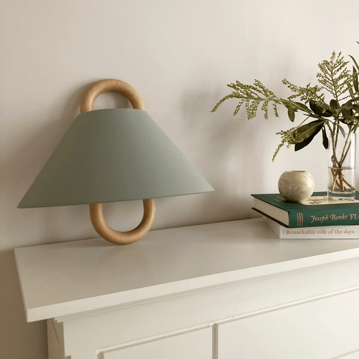 Modern Original Wooden Pleated Semi-Circle 1-Light Wall Sconce Lamp-Orizon Depot