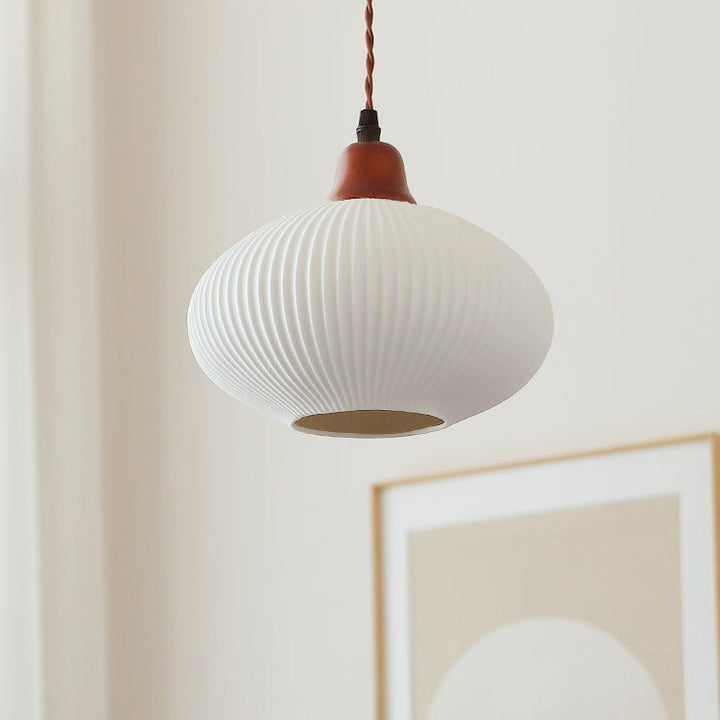 Japanese Vintage Ceramic Dome Pendant Light-Orizon Depot