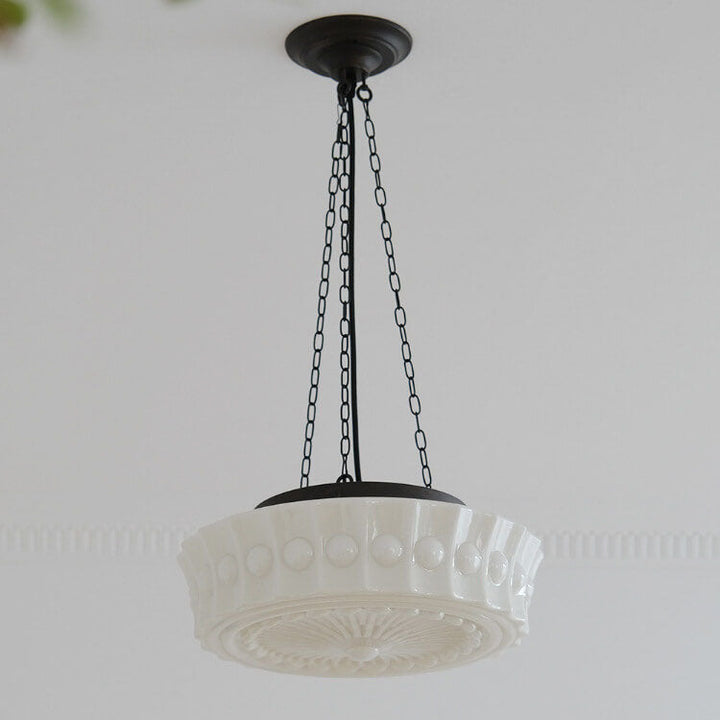French Vintage White Jade Ceiling Light for Elegant Interiors-Orizon Depot