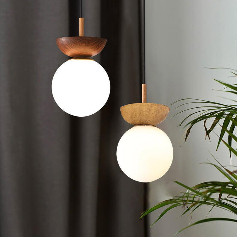 Modern Minimalist Glass Iron Orb 1-Light Semi-Flush Mount Light/Pendant Lamp for Bed Room-Orizon Depot
