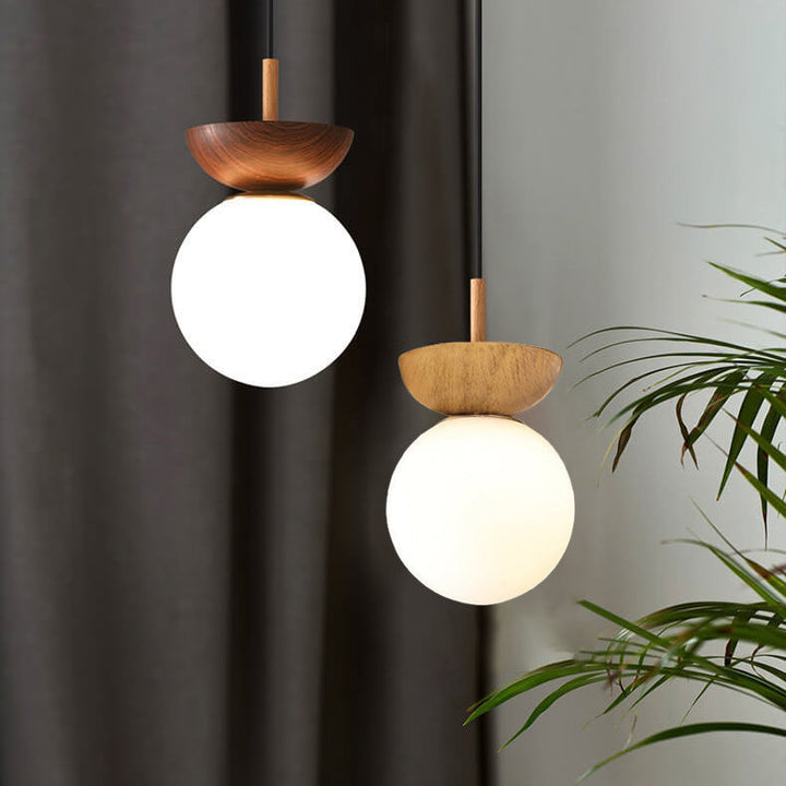 Modern Minimalist Glass Iron Orb 1-Light Semi-Flush Mount Light/Pendant Lamp for Bed Room-Orizon Depot