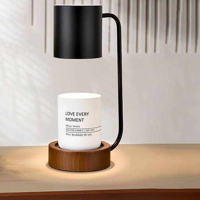 Minimalist Japanese Wood Timing Dimming Melting Wax 1-Light Table Lamp
