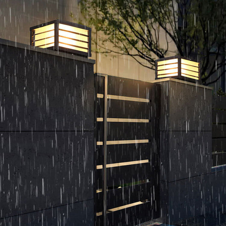 Modern Minimalist Solar LED Post Light Waterproof Aluminum Garden Landscape Lamp-Orizon Depot