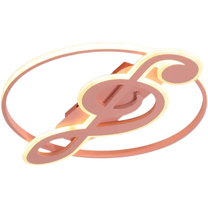 Nordic Modern Creative Music Notes Design LED Flush Mount Ceiling Lamp-Orizon Depot