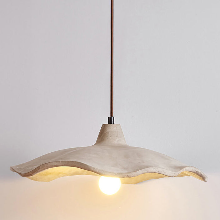 Minimalist Japanese Flower Shape Cement 1/2/3-Light Chandelier-Orizon Depot