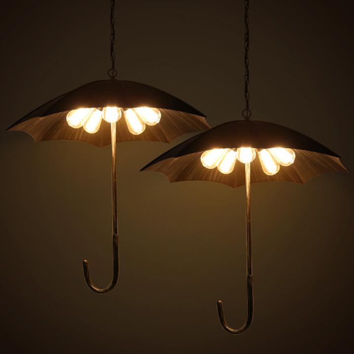 Retro Industrial 5-Light Umbrella Chandelier for Bold Interiors-Orizon Depot