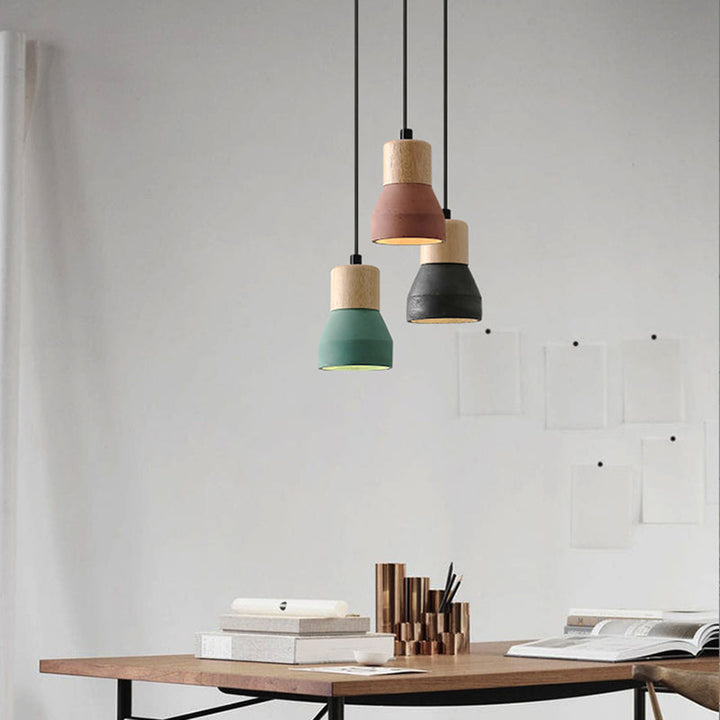 Nordic Cement Tapered Style 1-Light Mini LED Pendant Lamp-Orizon Depot