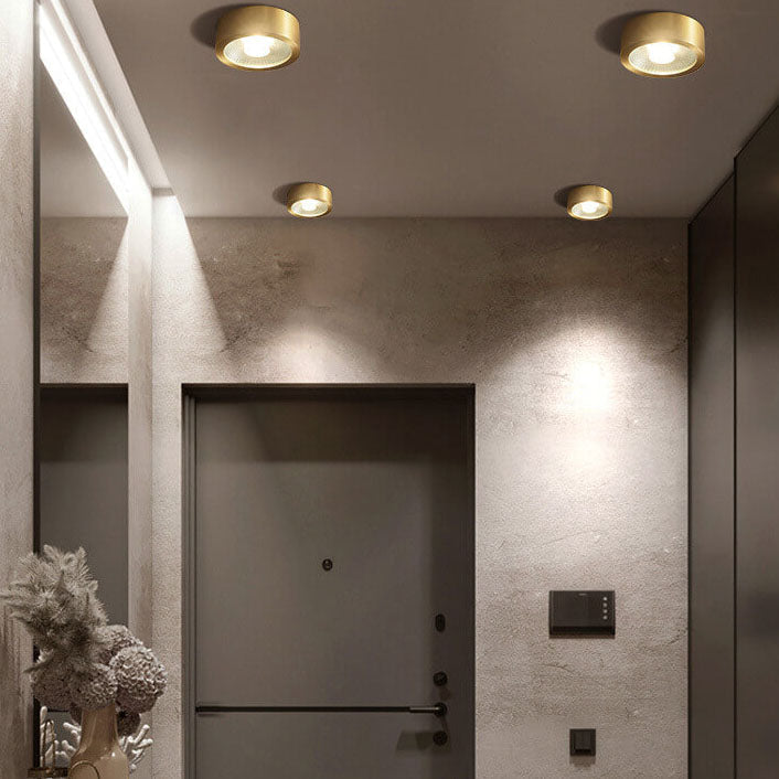 Nordic Light Luxury All Copper Ultra-thin LED Flush Mount Lamp-Orizon Depot