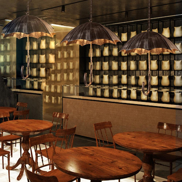 Retro Industrial 5-Light Umbrella Chandelier for Bold Interiors-Orizon Depot