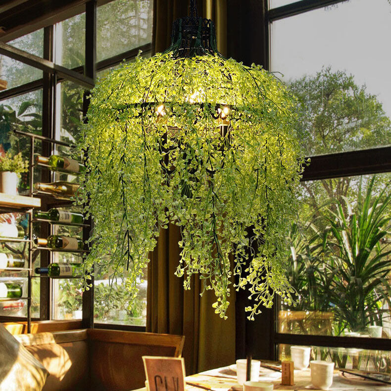 Creative Plant Vine Decorative 3-Lamp Chandelier