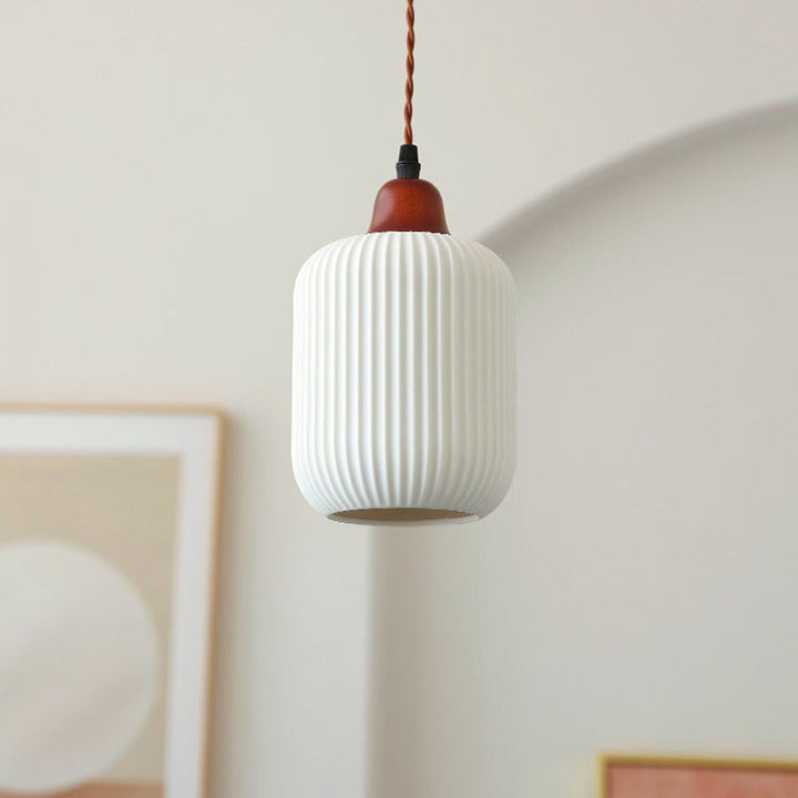 Japanese Vintage Ceramic Dome Pendant Light-Orizon Depot