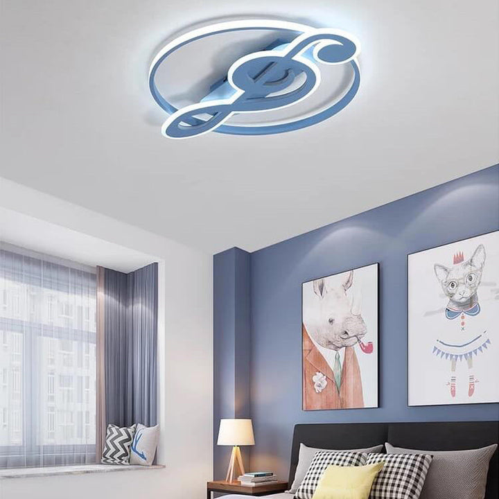 Nordic Modern Creative Music Notes Design LED Flush Mount Ceiling Lamp-Orizon Depot