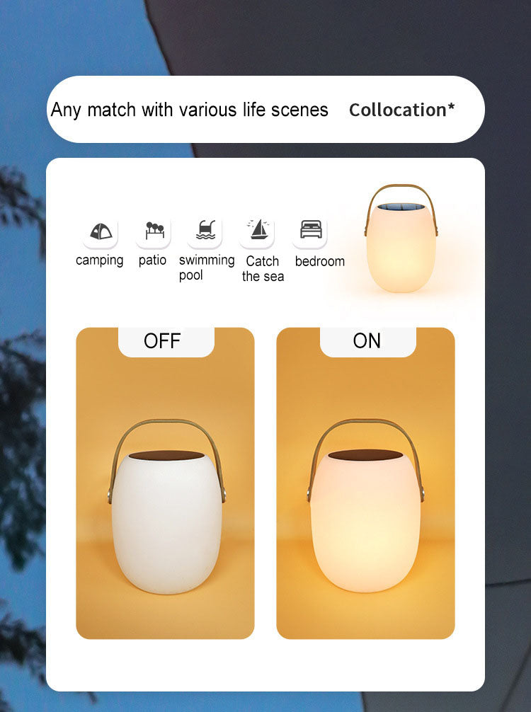 Solar PE Portable Basket LED Light Outdoor Waterproof Decorative Lamp-Orizon Depot