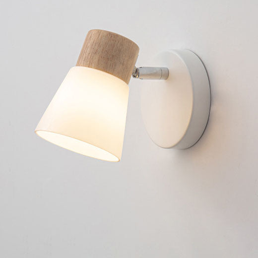 Modern Minimalist Horn Design Rubber Wood Iron Glass Vanity Wall Sconce Multi Light-Orizon Depot
