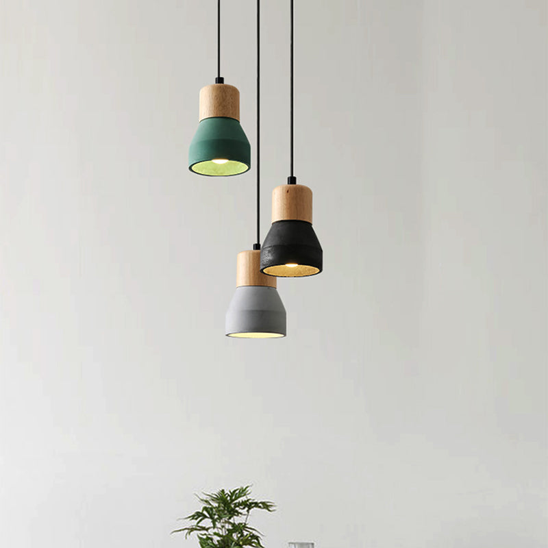 Nordic Cement Tapered Style 1-Light Mini LED Pendant Lamp-Orizon Depot